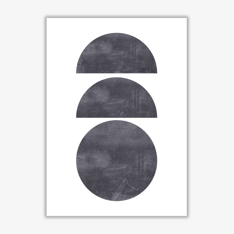 Abstract scratched texture circles modern fine art print