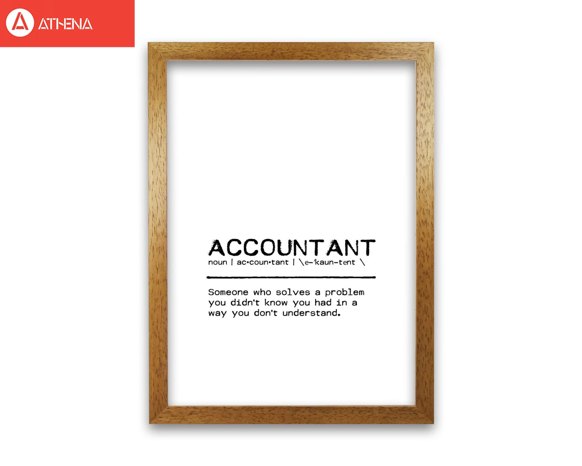 Accountant solves definition quote fine art print by orara studio