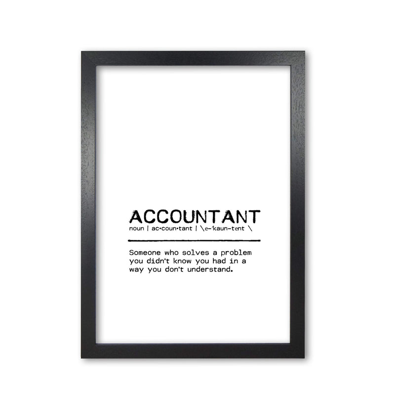 Accountant solves definition quote fine art print by orara studio