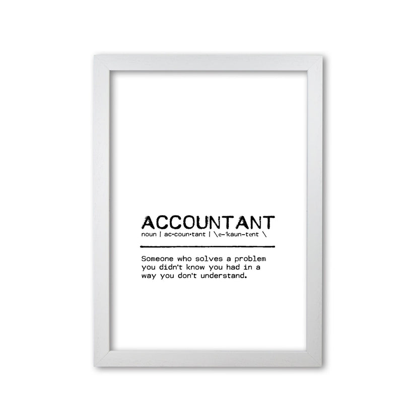Accountant solves definition quote fine art print by orara studio