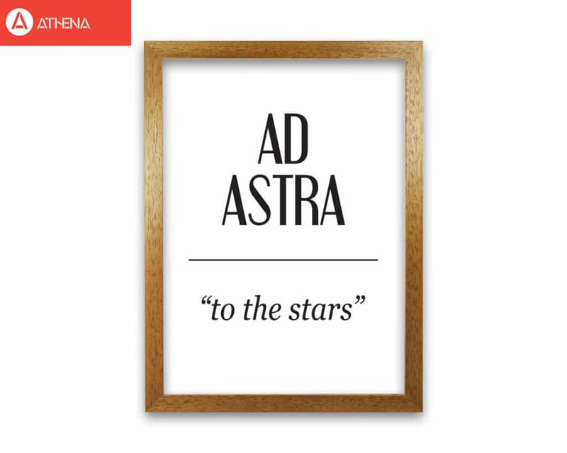 Ad astra modern fine art print, framed typography wall art