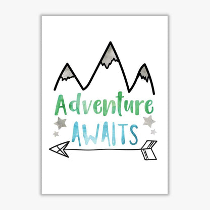 Adventure awaits watercolour modern fine art print
