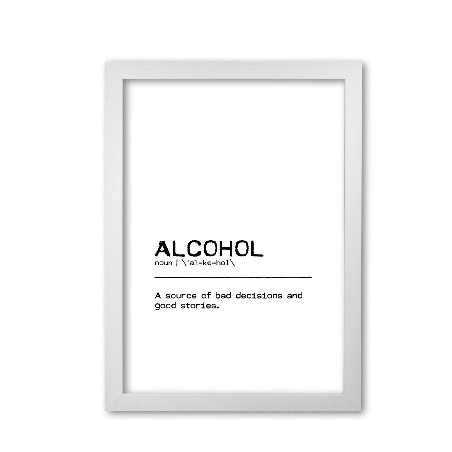 Alcohol stories definition quote fine art print by orara studio