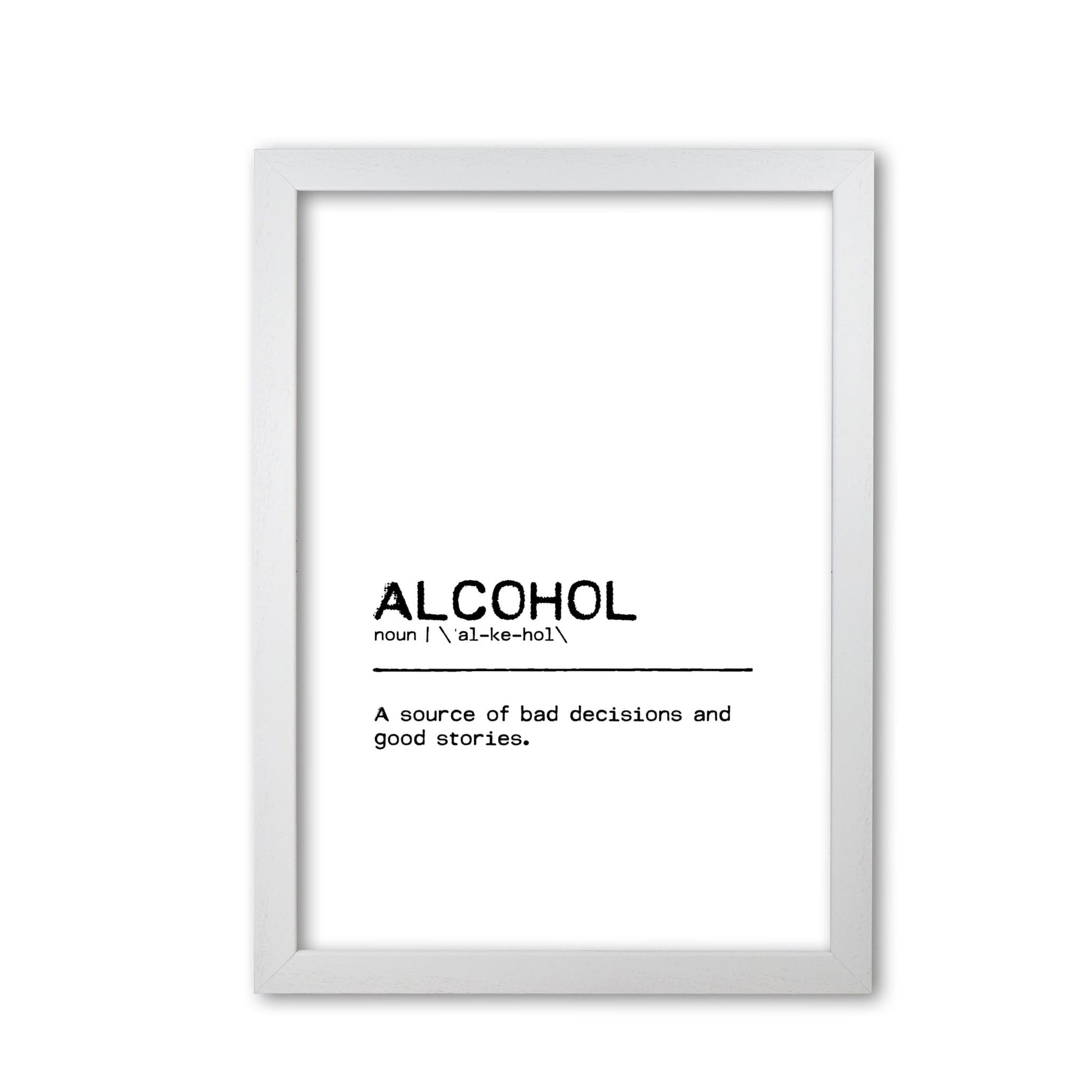 Alcohol stories definition quote fine art print by orara studio