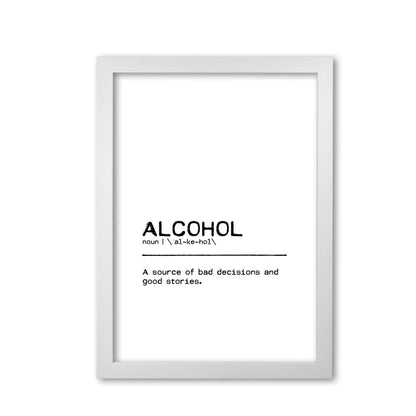Alcohol stories definition quote fine art print by orara studio