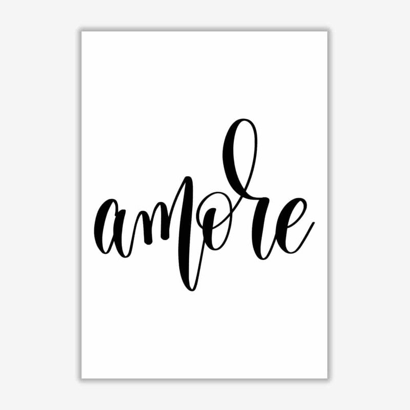 Amore modern fine art print, framed typography wall art