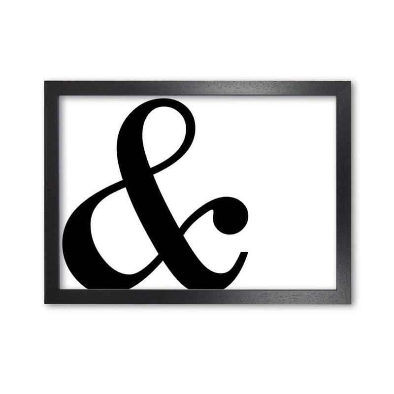 Ampersand landscape modern fine art print, framed typography wall art