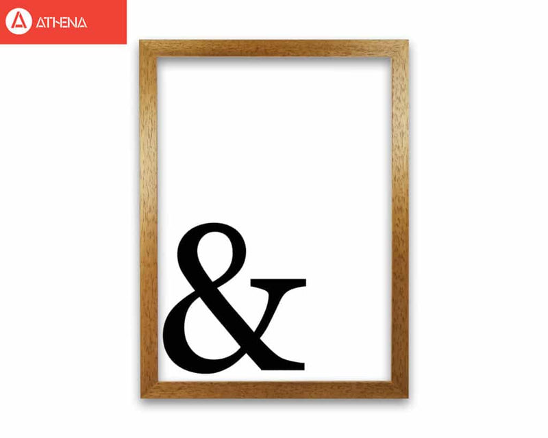 Ampersand modern fine art print, framed typography wall art