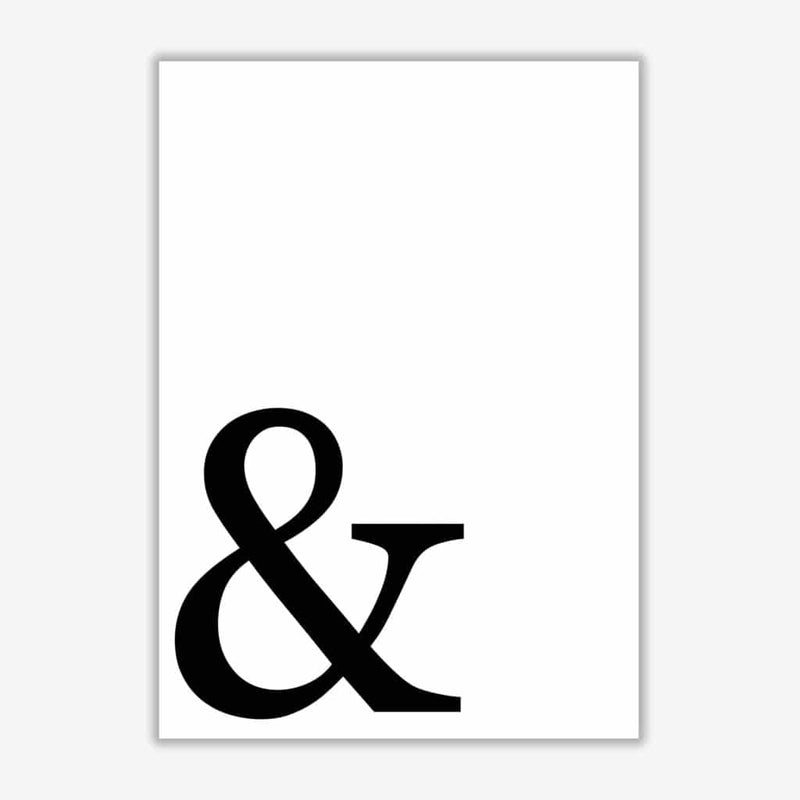 Ampersand modern fine art print, framed typography wall art