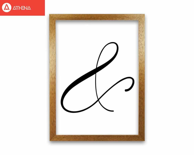 Ampersand modern fine art print, framed typography wall art