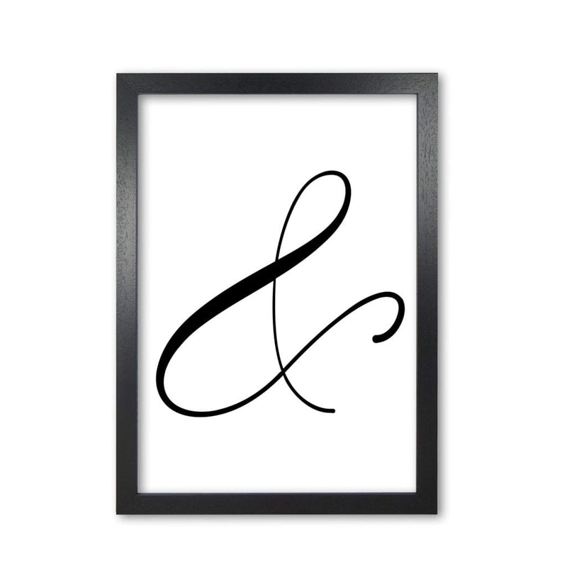 Ampersand modern fine art print, framed typography wall art