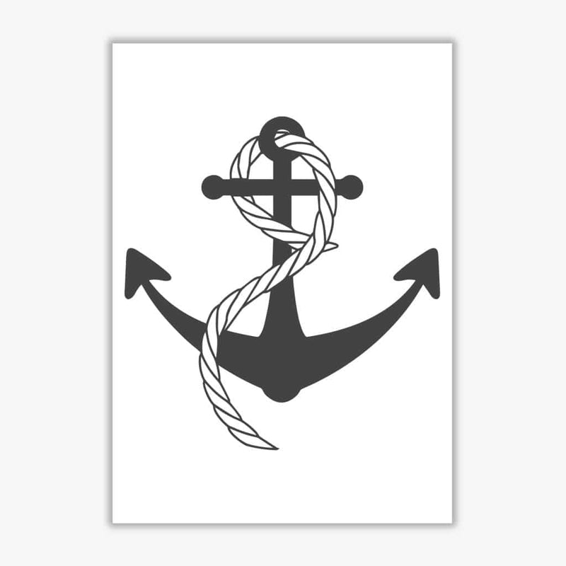 Anchor and rope modern fine art print