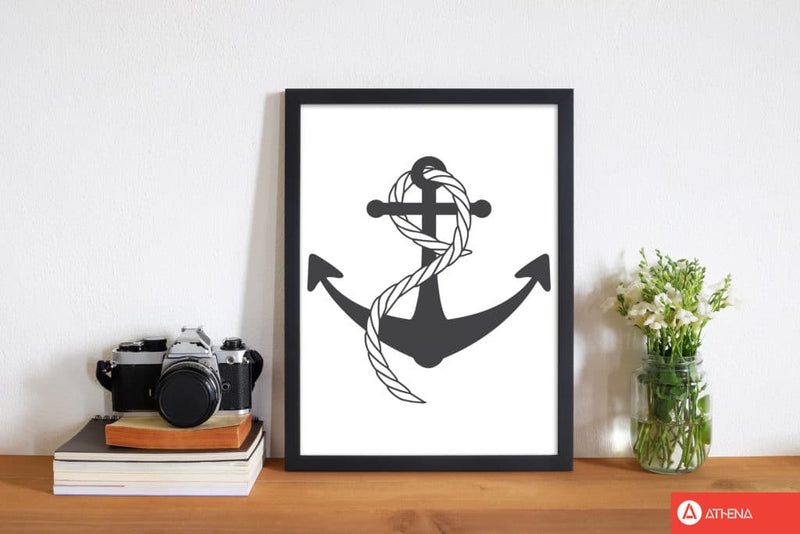 Anchor and rope modern fine art print