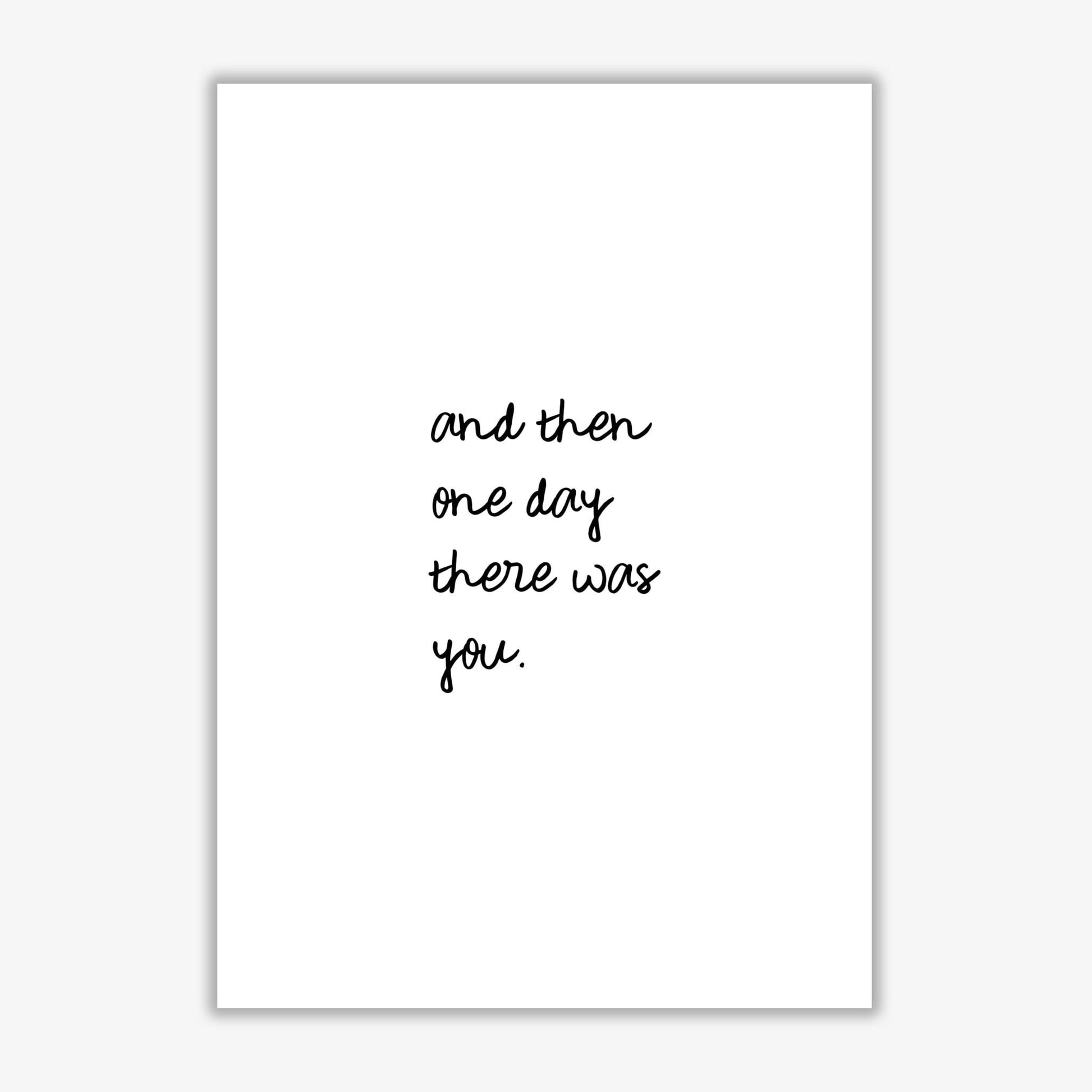 And then one day couples quote fine art print by orara studio
