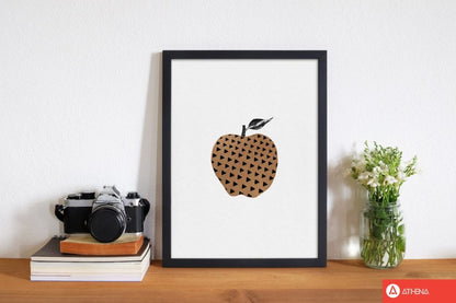 Apple fruit illustration fine art print by orara studio, framed kitchen wall art