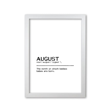 August badass definition quote fine art print by orara studio
