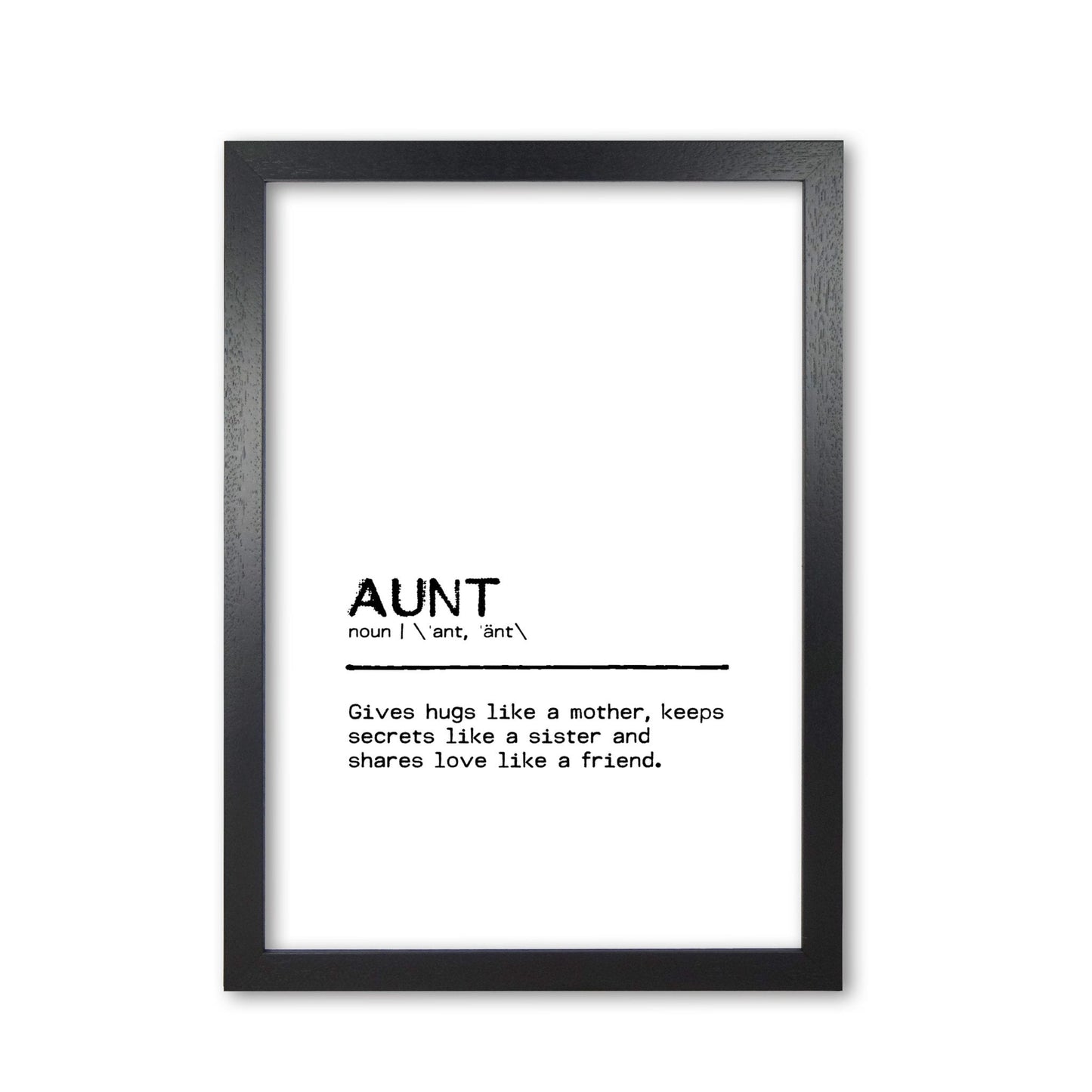 Aunt friend definition quote fine art print by orara studio