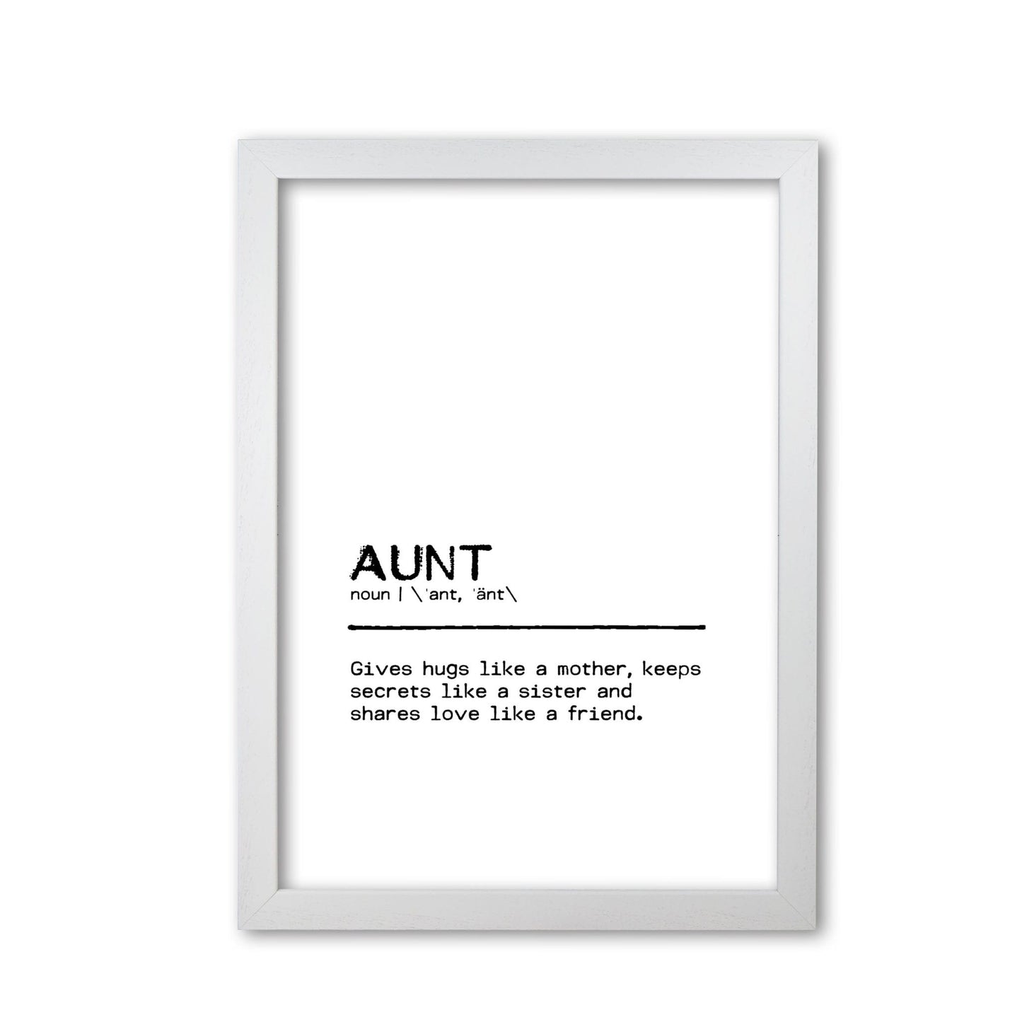 Aunt friend definition quote fine art print by orara studio