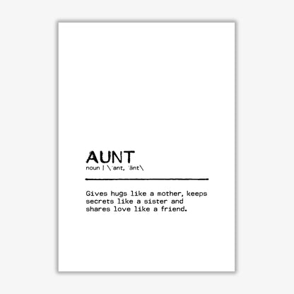 Aunt friend definition quote fine art print by orara studio