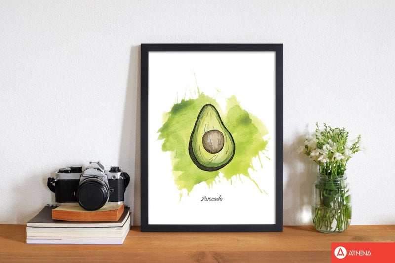 Avocado modern fine art print, framed kitchen wall art