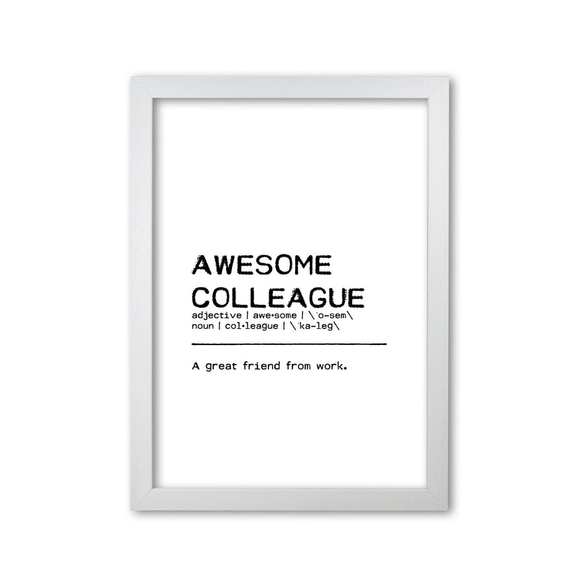 Awesome colleague friend definition quote fine art print by orara studio
