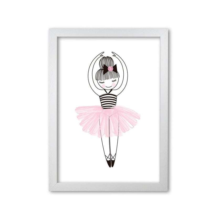Ballerina modern fine art print, framed childrens nursey wall art poster