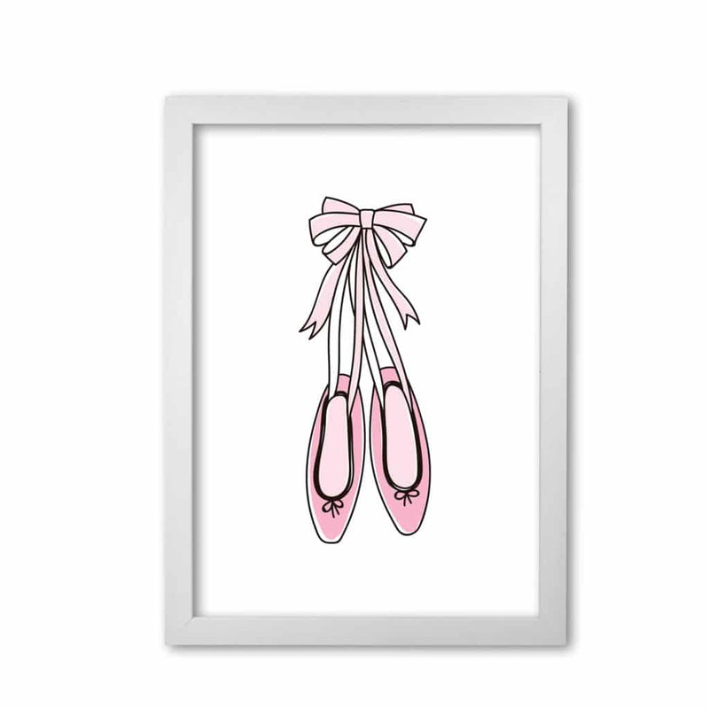 Ballerina shoes modern fine art print, framed childrens nursey wall art poster
