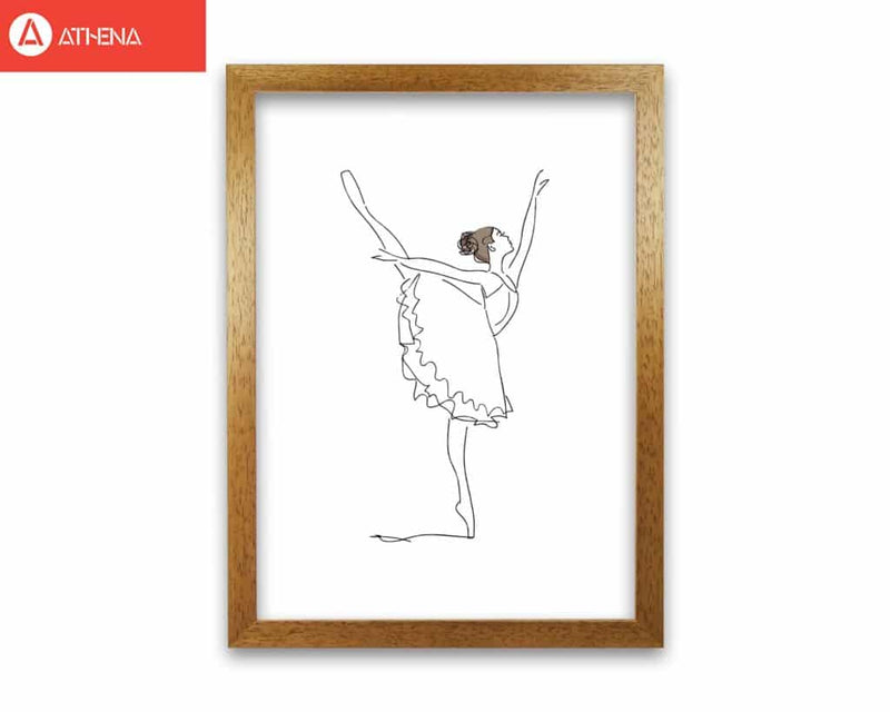 Ballet dancer line drawing modern fine art print