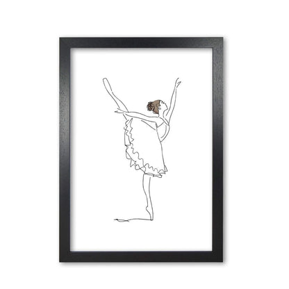 Ballet dancer line drawing modern fine art print