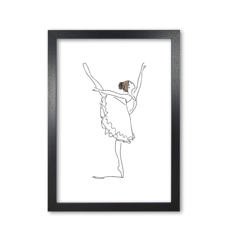 Ballet dancer line drawing modern fine art print
