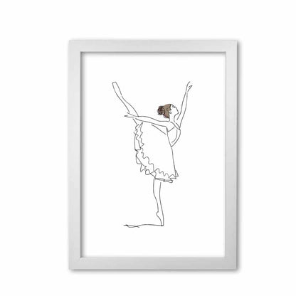 Ballet dancer line drawing modern fine art print