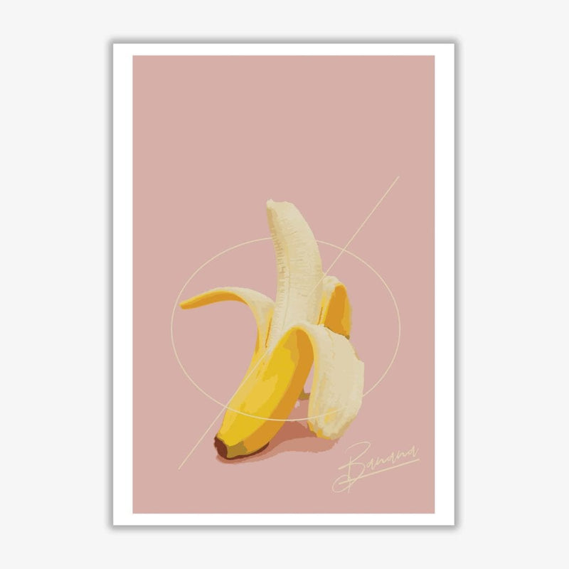 Banana modern fine art print, framed kitchen wall art