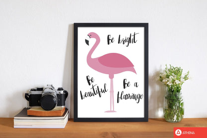 Be a flamingo modern fine art print