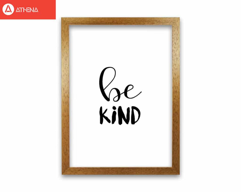 Be kind modern fine art print, framed typography wall art