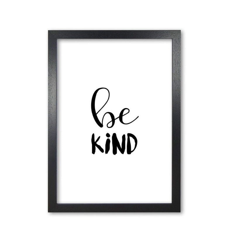 Be kind modern fine art print, framed typography wall art