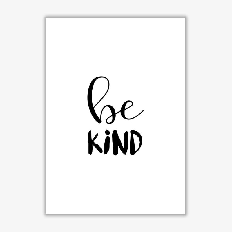Be kind modern fine art print, framed typography wall art
