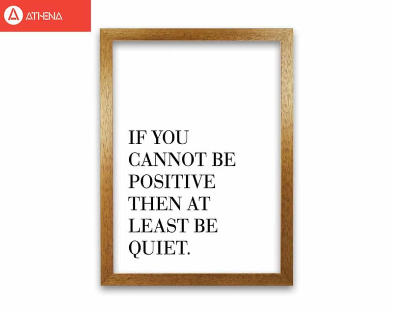 Be quiet modern fine art print, framed typography wall art