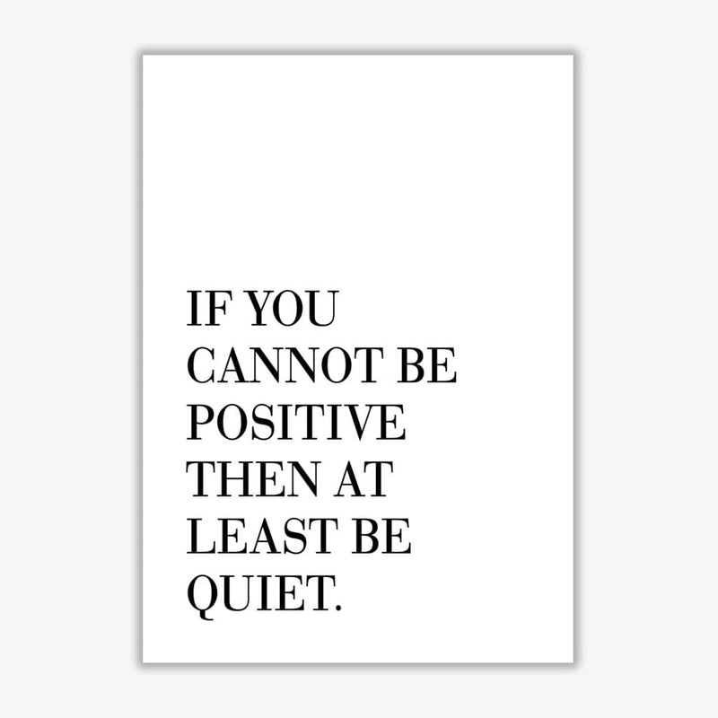 Be quiet modern fine art print, framed typography wall art