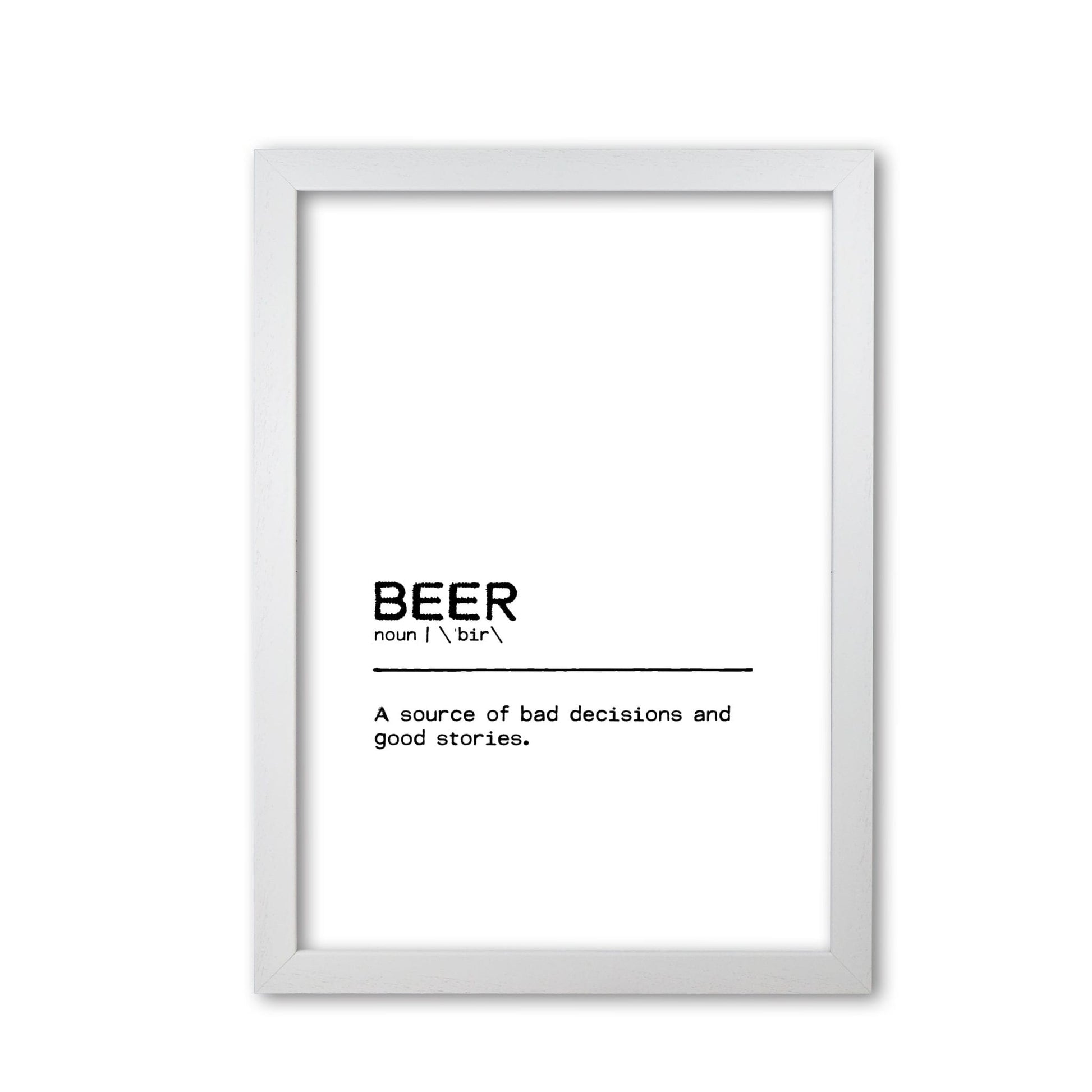 Beer stories definition quote fine art print by orara studio