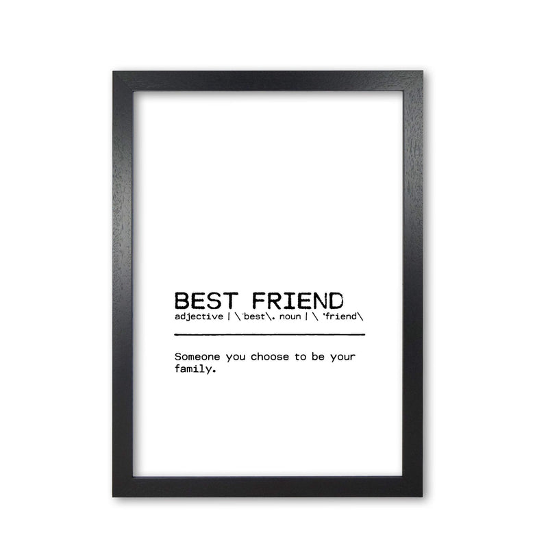 Best friend family definition quote fine art print by orara studio