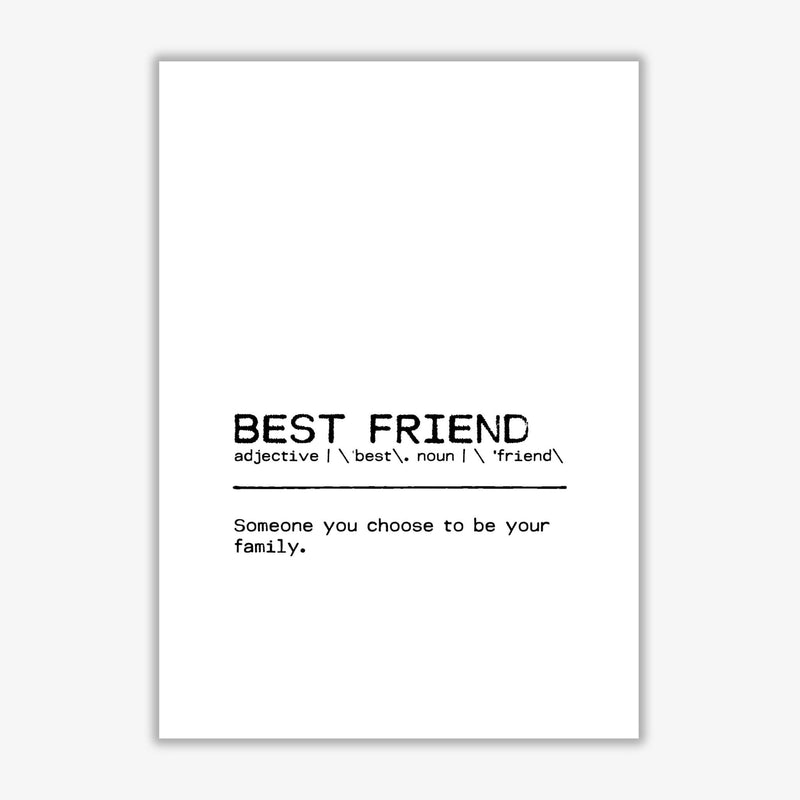Best friend family definition quote fine art print by orara studio