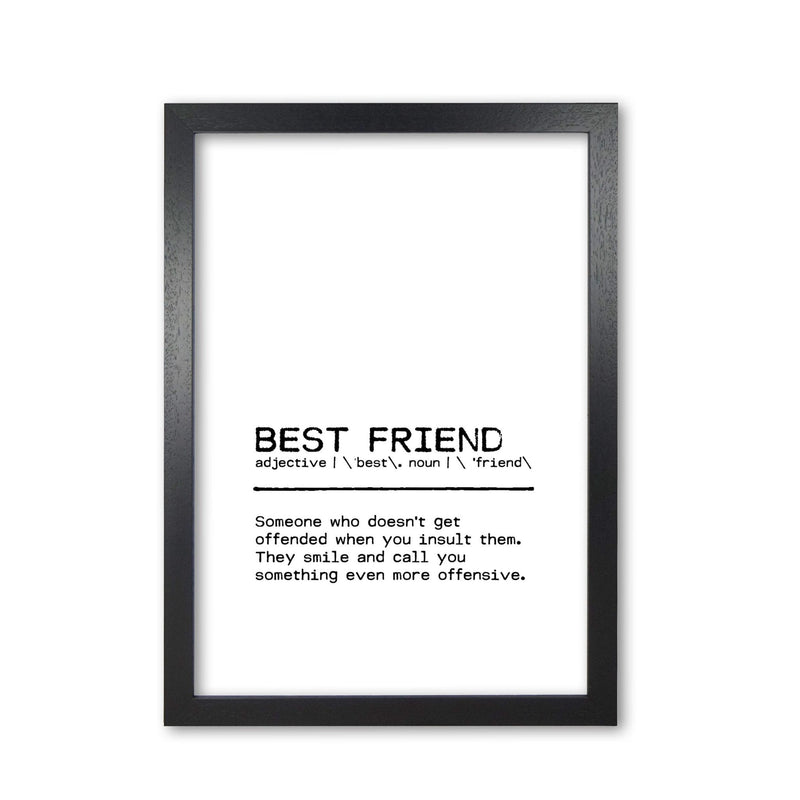 Best friend offend definition quote fine art print by orara studio