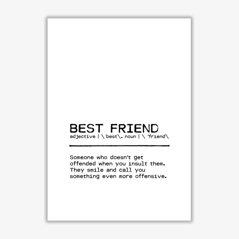 Best friend offend definition quote fine art print by orara studio