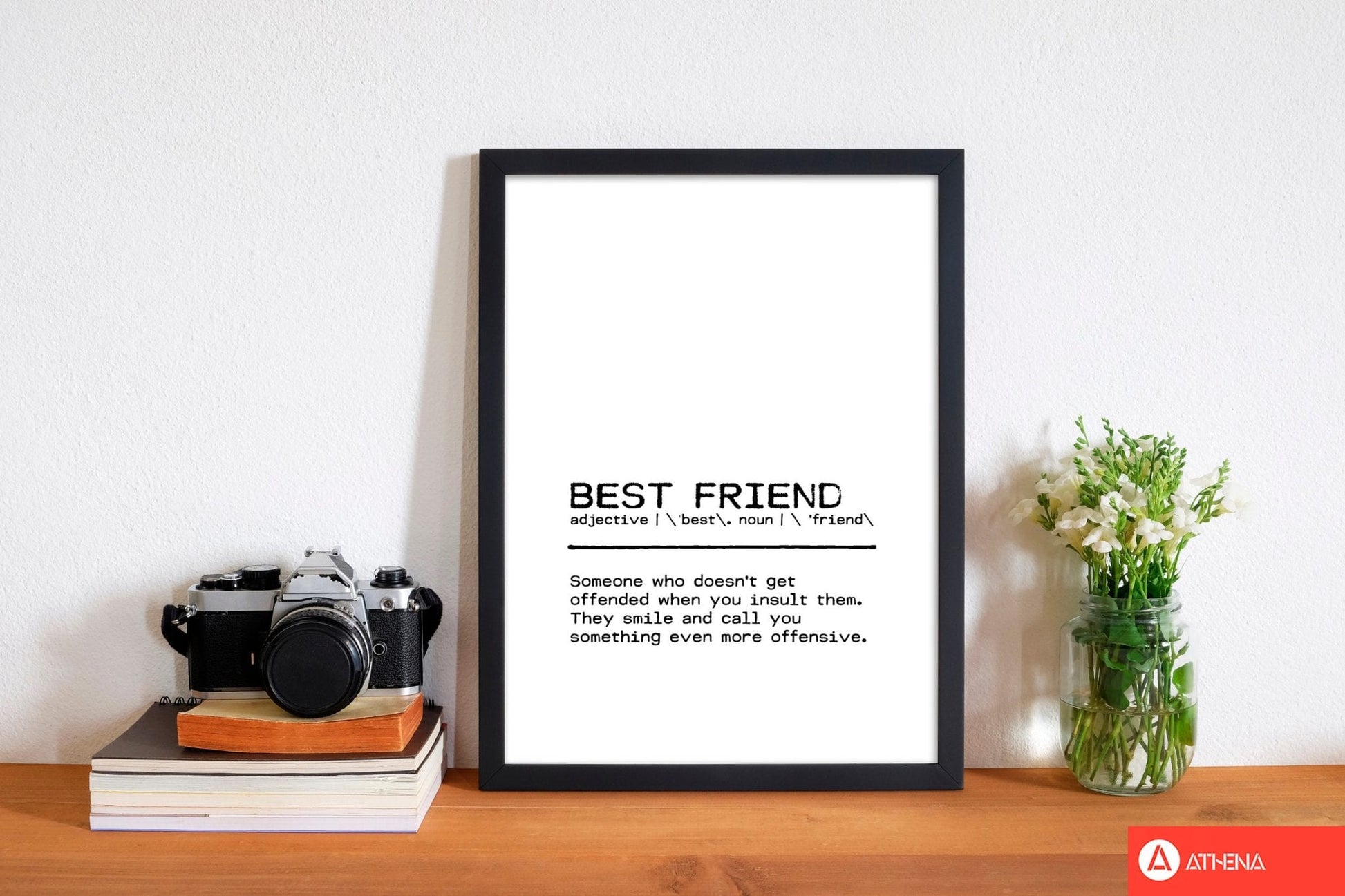 Best friend offend definition quote fine art print by orara studio
