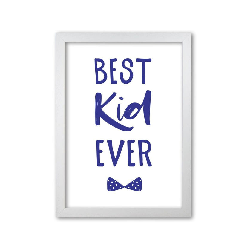 Best kid ever navy modern fine art print, framed childrens nursey wall art poster