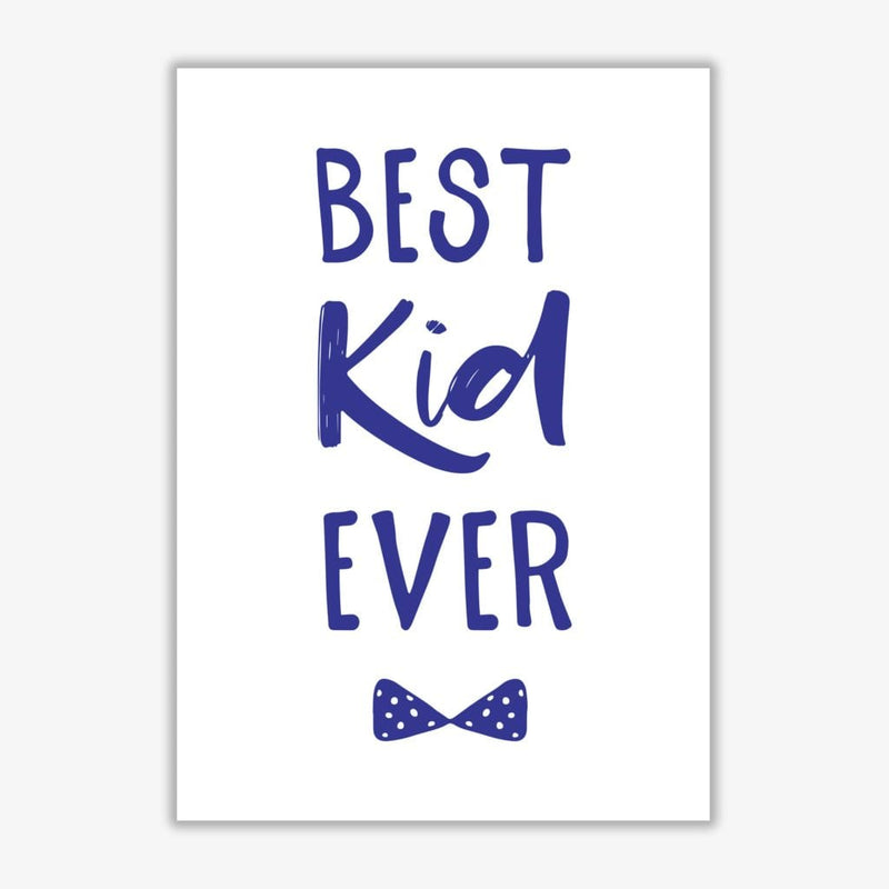 Best kid ever navy modern fine art print, framed childrens nursey wall art poster