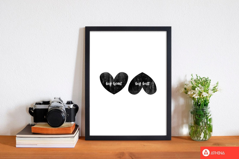 Big heart big butt humorous art fine art print by orara studio
