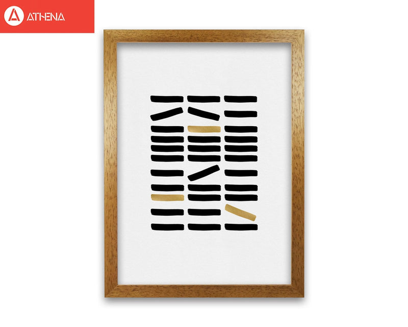 Black and gold abstract fine art print by orara studio