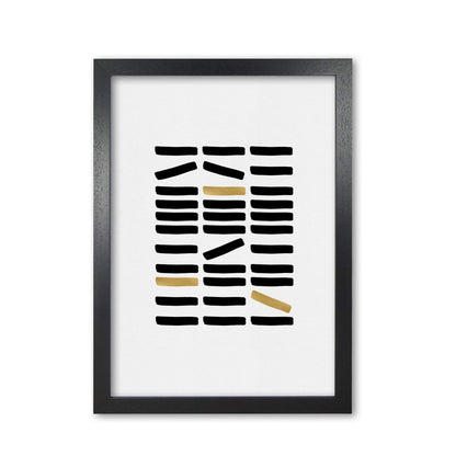 Black and gold abstract fine art print by orara studio