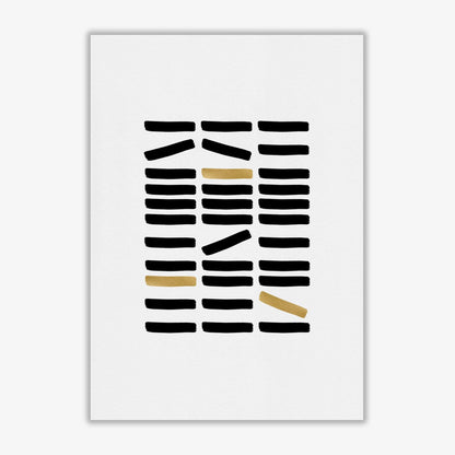 Black and gold abstract fine art print by orara studio